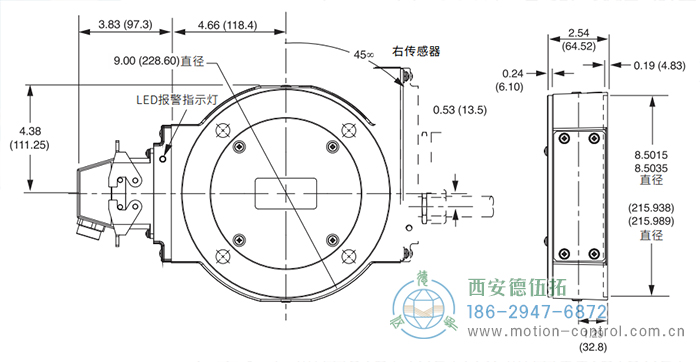 AV850磁式增量重载编码器外形及安装尺寸 - 注册HTH官方网站
