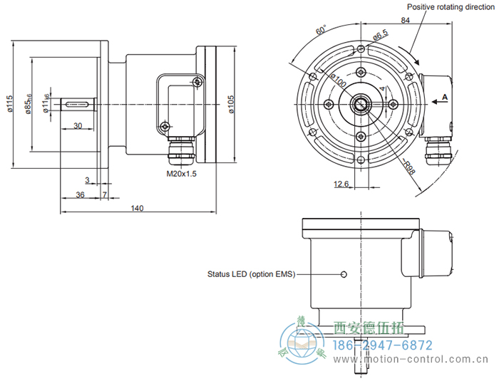 POG9增量重载编码器(轴型, 带欧式法兰B10) - 注册HTH官方网站
