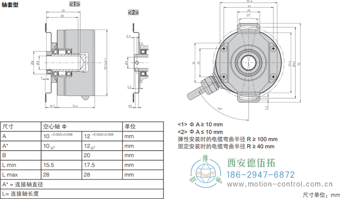 RI58-F空心轴光电增量通用编码器(轴套型) - 注册HTH官方网站
