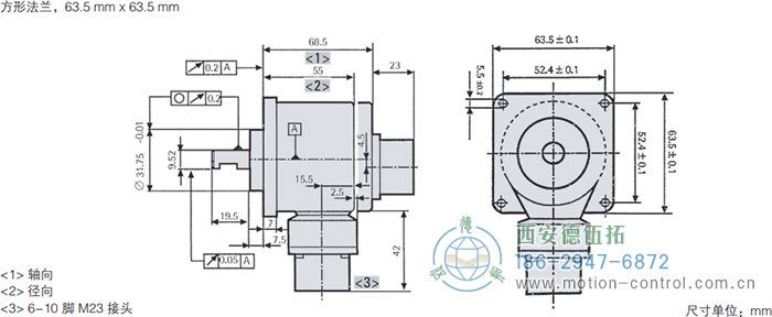 RI58-O/RI58-T实心轴光电增量通用编码器外形及安装尺寸(方形法兰,63.5mm×63.5mm) - 注册HTH官方网站
RI58-O/RI58-T实心轴光电增量通用编码器外形及安装尺寸(方形法兰,63.5mm×63.5mm) - 注册HTH官方网站